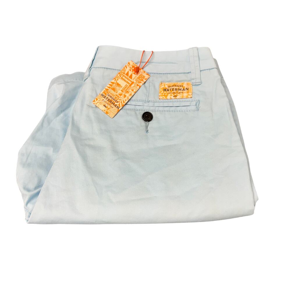 Quiksilver Shorts Mens 30 (31x8.5 ACTUAL) Light Blue Waterman‎ Collection NEW